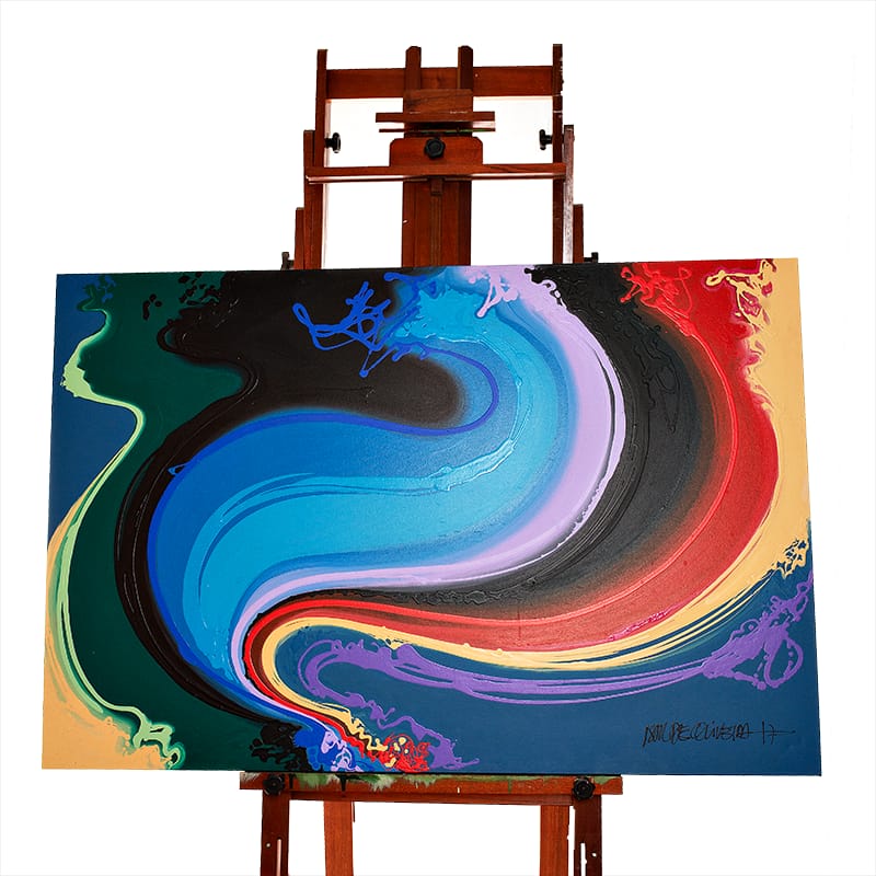 Quadro Original DNA Isaac Movimento/Abstrato