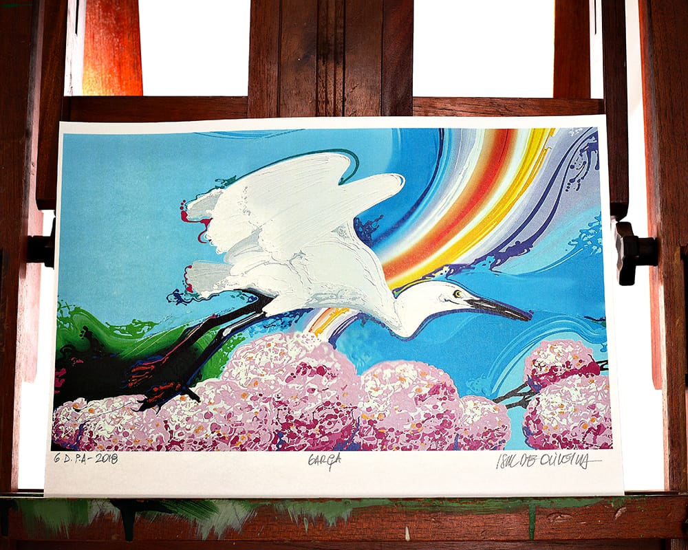 Gravura Assinatura Original Garça