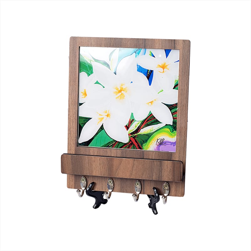 Porta Chave com Suporte Jasmim Manga Branco