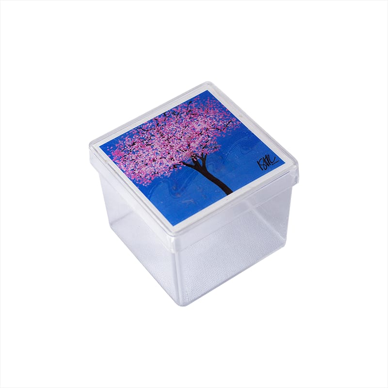 Caixinha Porta Tudo Acrílico Ipê Rosa